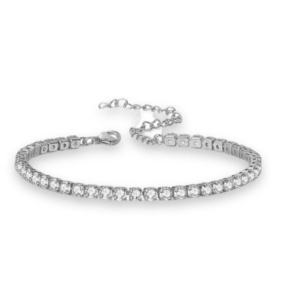 Oversized Crystal Rhinestone Tennis Bracelet Anklet NEW - Picture 4 of 4